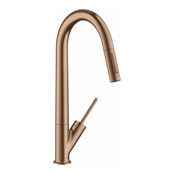 Hans Grohe AXOR Starck HighArc 10821 Series Installation/User Instructions/Warranty