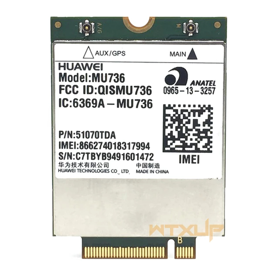 Huawei MU736 HSPA+ M.2 Manuals