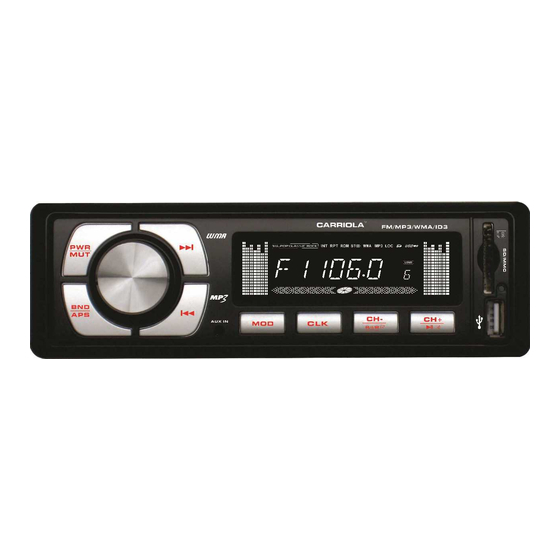 User Manuals: Premier SCR-4640USP Car Stereo System
