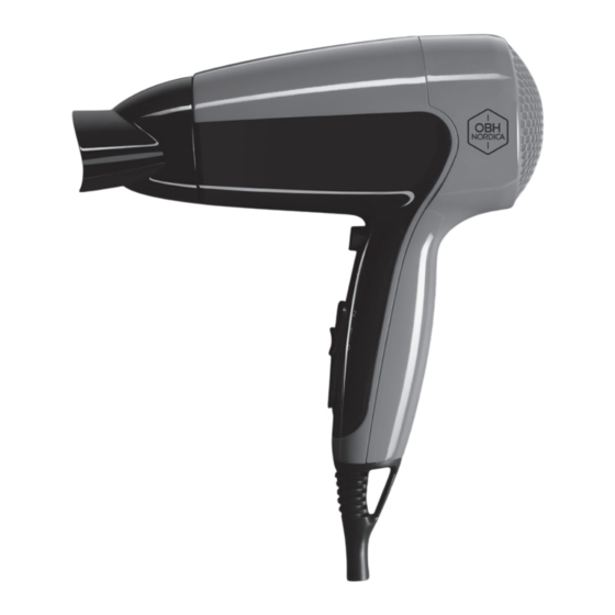 User Manuals: OBH Nordica ARTIST IBIZA Hair Dryer