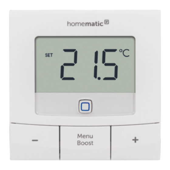 Homematic IP HmIP-WTH-B-2 Installation And Operating Manual