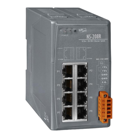 ICP DAS USA NS-208R Quick Start Manual