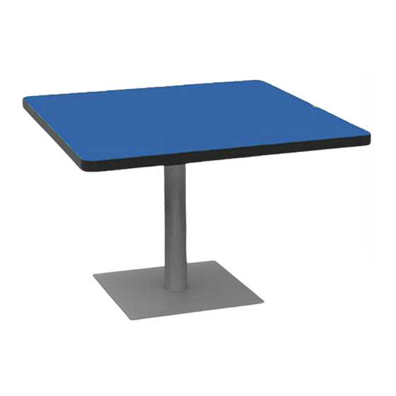 WB Manufacturing Cafe Table Round Top w/Tubular X-Base Assembly Instructions