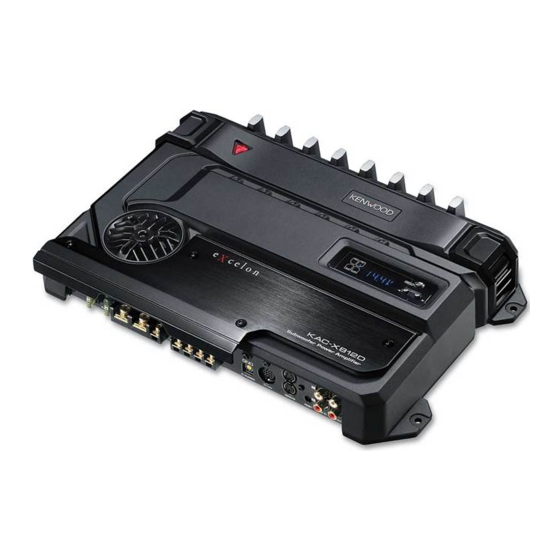 Kenwood KAC-X812D Instruction Manual