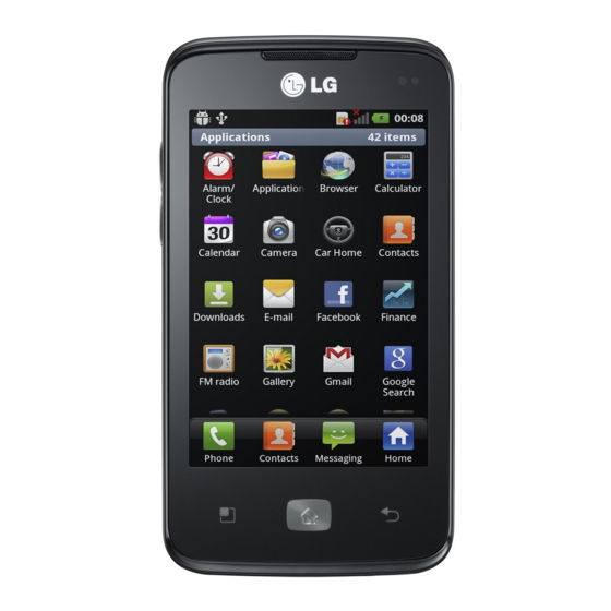 LG E510 Quick Start Manual