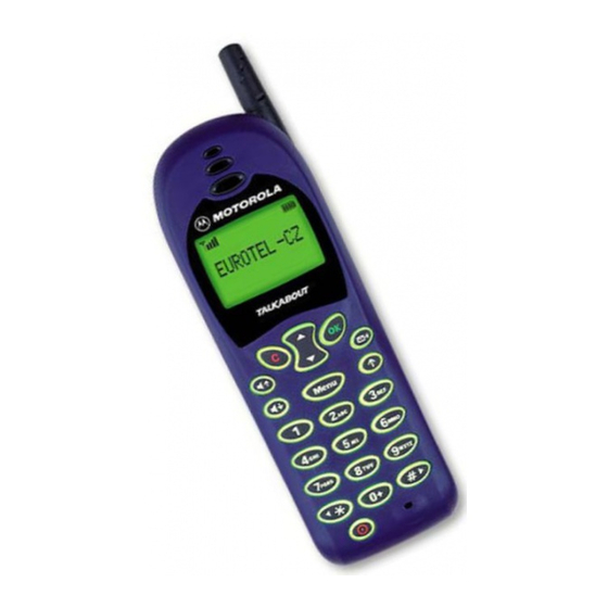 Motorola T180 Quick Reference