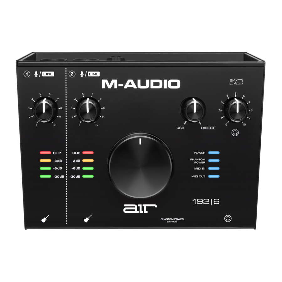 M-Audio AIR 192 6 Manual
