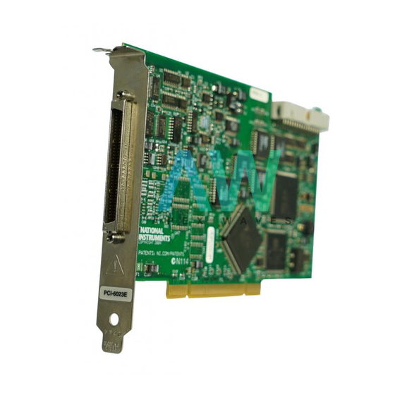 National Instruments PCI-6052E Programmer's Manual
