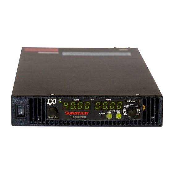 Xantrex Watt Series Programmable DC Power Supply XG 850 Operating Manual
