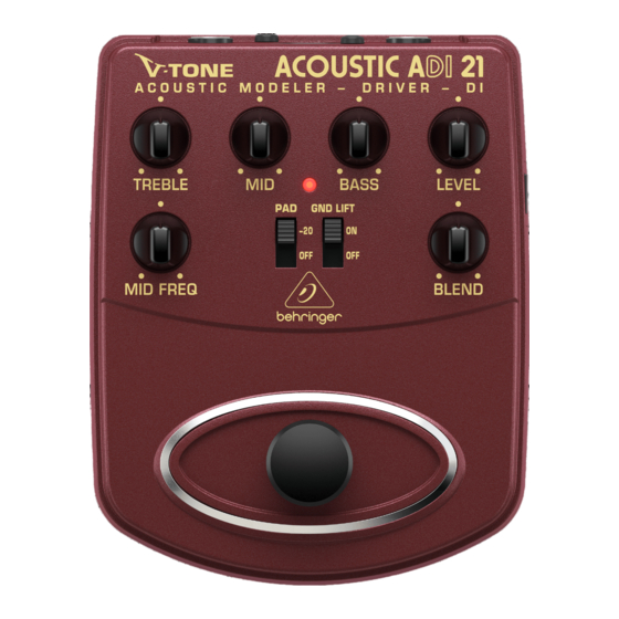 Behringer V-TONE ADI21 User Manual