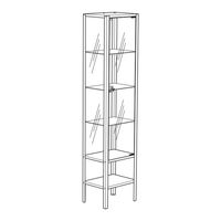 IKEA BIBY GLASS-DOOR CABINET 15 3/4X68 7/8