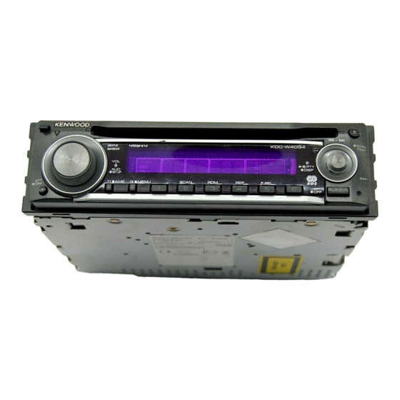 Kenwood KDC-W410A Instruction Manual