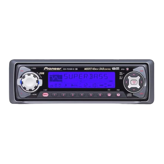 Pioneer DEH-P5100R Installation Manual