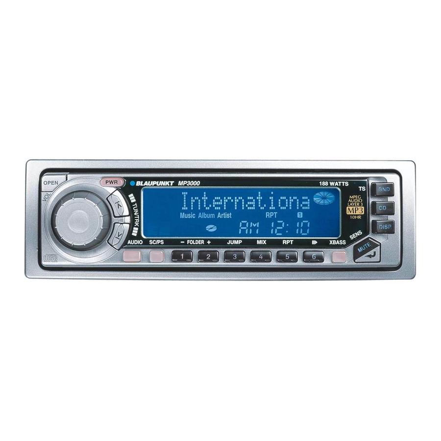 Blaupunkt MP3000 User Manual