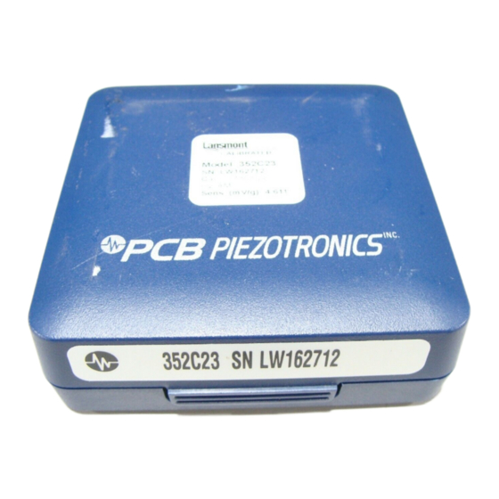PCB Piezotronics 352C23 Installation And Operating Manual
