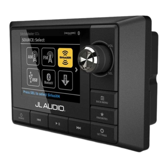 JL Audio MediaMaster 100S Owner's Manual
