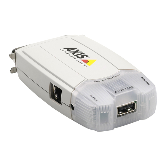 AXIS 1650 PRINT SERVER SETUP INSTRUCTIONS ManualsLib