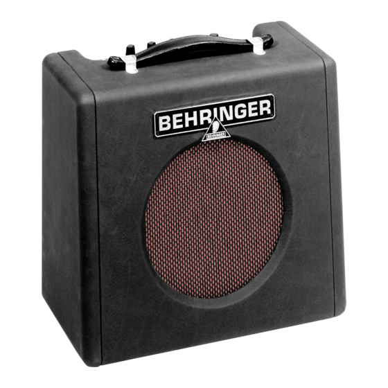 Behringer Firebird Gx108 Musical Instrument Amplifier User Manual Manualslib