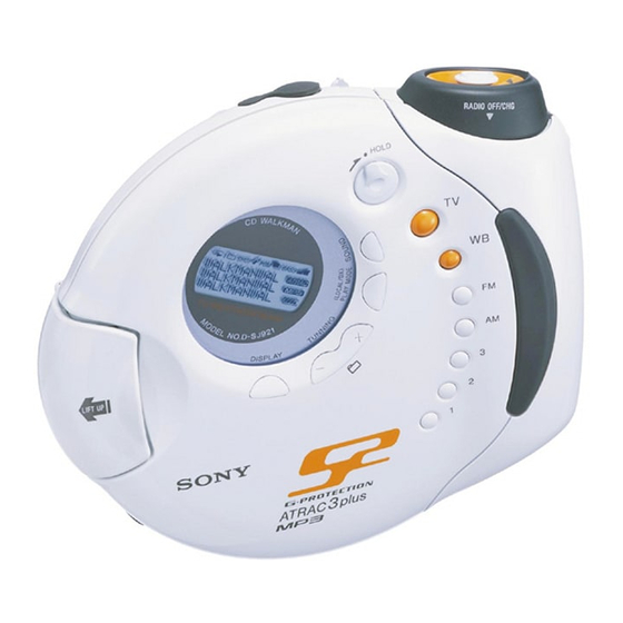 SONY D-NS921F ATRAC CD PLAYER SPECIFICATIONS | ManualsLib