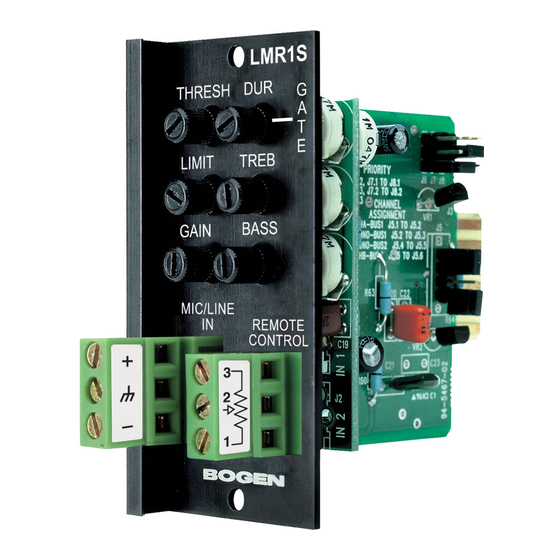 BOGEN LMR1S USER MANUAL Pdf Download ManualsLib