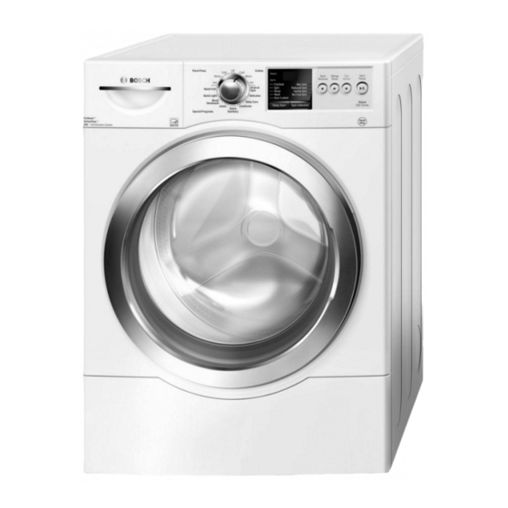 BOSCH VISION 300 SERIES WFVC3300 WASHER OPERATING AND INSTALLATION