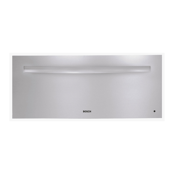 BOSCH HWD272UC WARMING DRAWER INSTALLATION INSTRUCTIONS MANUAL ManualsLib