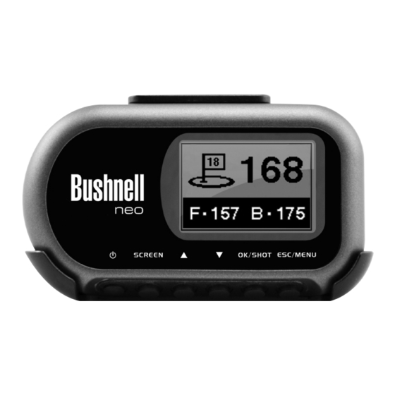 BUSHNELL NEO GPS SOFTWARE MANUAL | ManualsLib