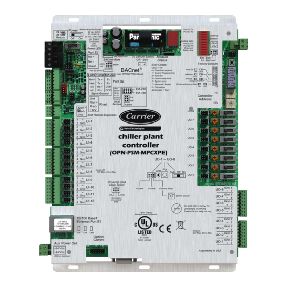 Carrier ChillerVu Manuals
