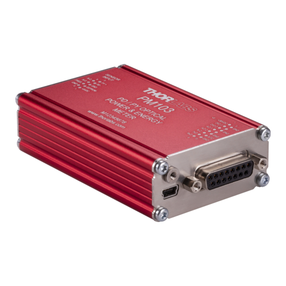 THORLABS PM103 OPERATION MANUAL Pdf Download ManualsLib