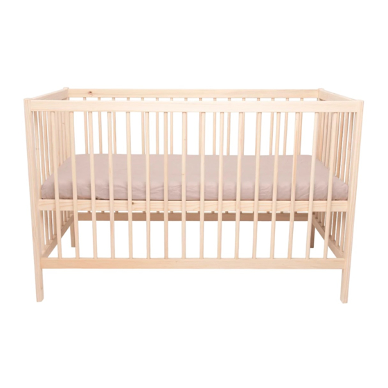 ebebek NATURAL WOOD 2-LEVEL CRIB BYP-ULSNAT Assembly Instructions