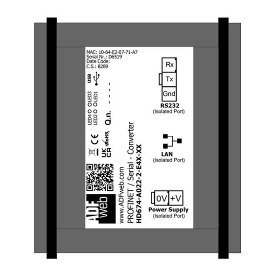 ADF Web HD674-A022 User Manual