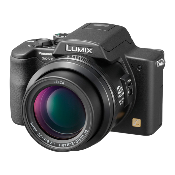 PANASONIC LUMIX DMC-FZ15 OPERATING INSTRUCTIONS MANUAL Pdf