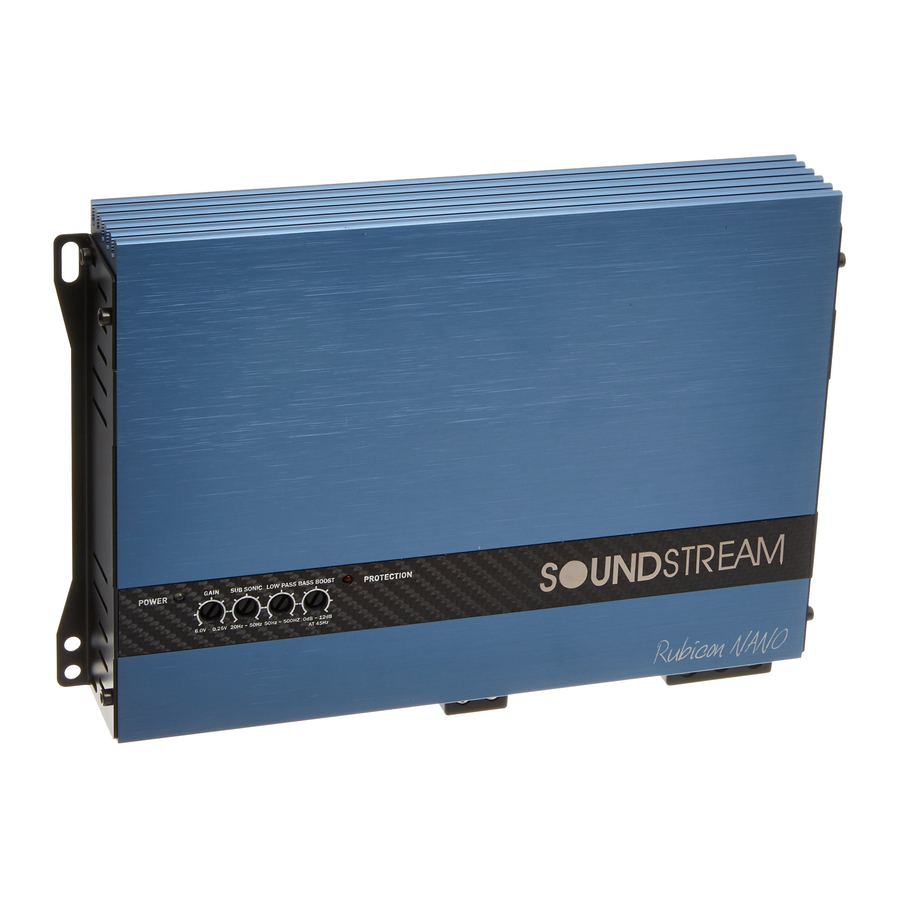 Soundstream RN1.2000D, RN1.3000D, RN4.1400D, RUBICON Series Manual