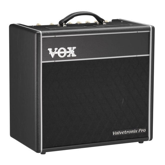 Vox VTX150 neodymium Owner's Manual