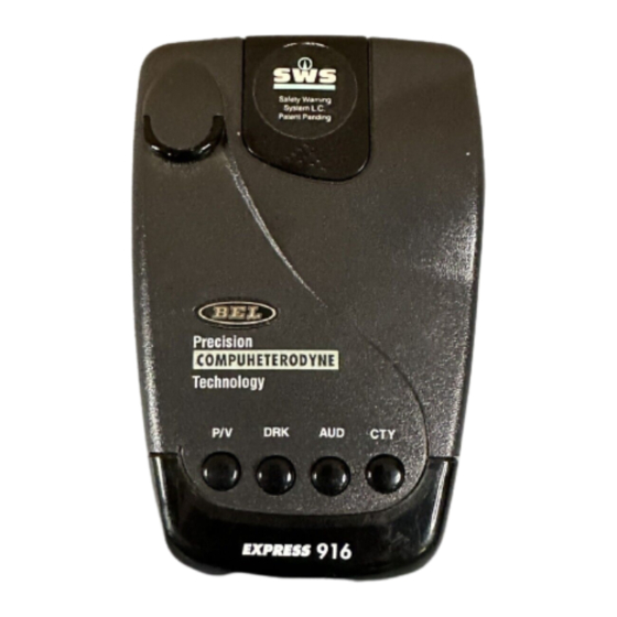 Beltronics Express E926CS Operating Instructions Manual