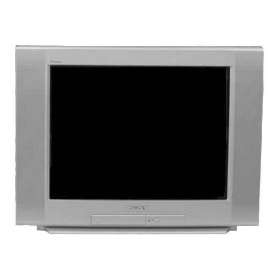 Sony KV-27FS120 - FD Trinitron WEGA Flat Screen TV Service Manual