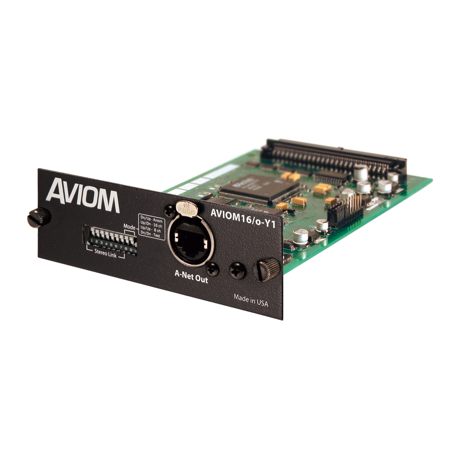 Aviom AVIOM16/O-Y1 User Manual