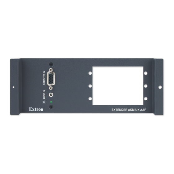 Extron electronics Extender AAP User Manual