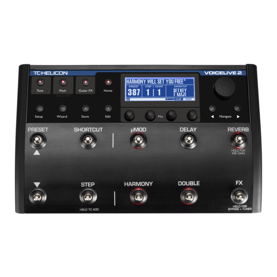 TCHELICON VOICELIVE 2 BASIC MANUAL Pdf Download ManualsLib