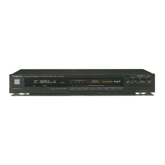 Technics QUARTZ ST-G45A Operating Instructions Manual