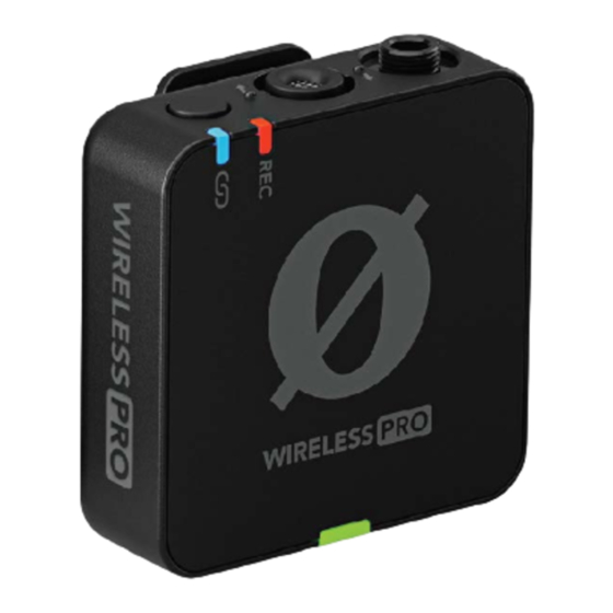 RODE Microphones WIRELESS PRO Setup Manual