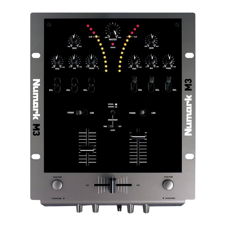 Numark M3 - 2-Channel Scratch Mixer Manual