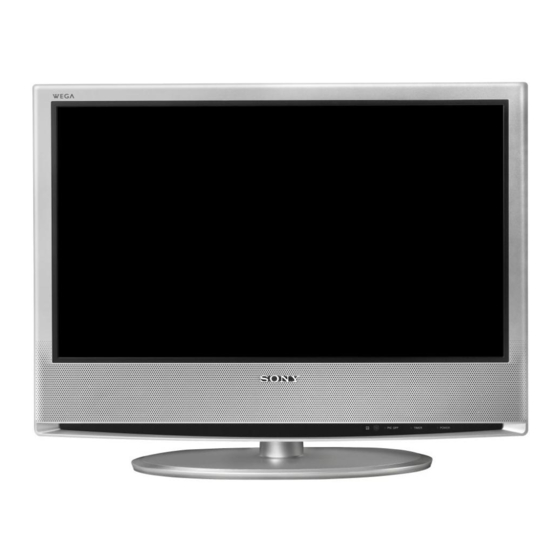Sony KLV-S19A10 - Lcd Wega&trade; Flat Panel Television Instructions Manual