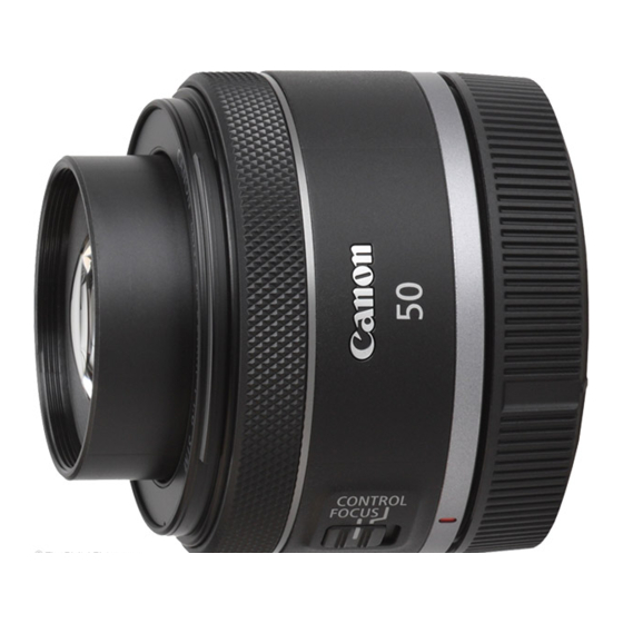 CANON RF 50MM F1.8 STM INSTRUCTIONS MANUAL Pdf Download | ManualsLib