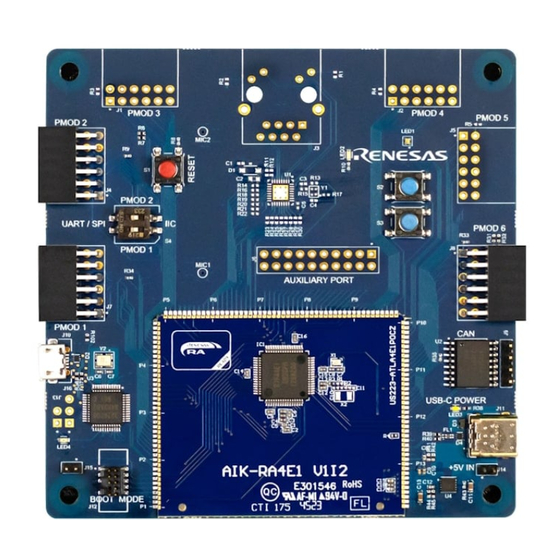 Renesas RA4 Series Quick Start Manual