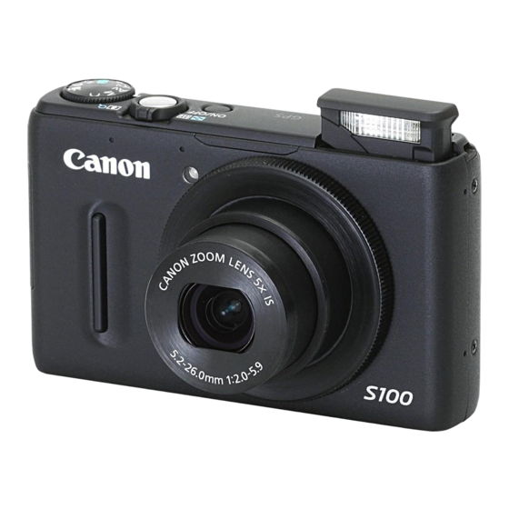 Canon PowerShot S100 Getting Started