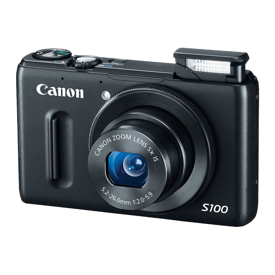 Canon Powershot S100 Getting Started
