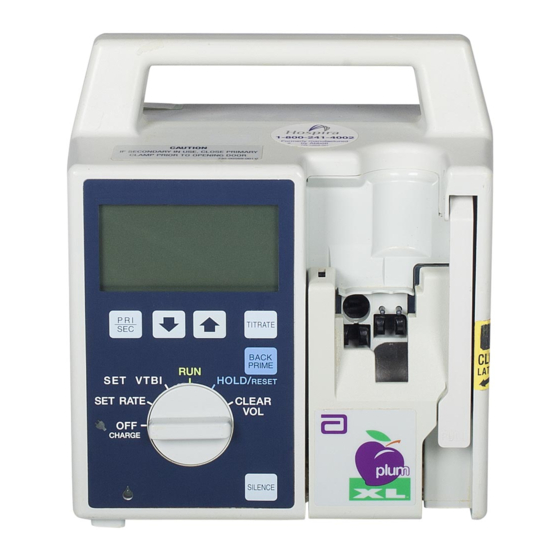 HOSPIRA PLUM XL SYSTEM OPERATING MANUAL Pdf Download ManualsLib