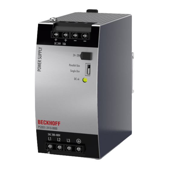 Beckhoff PS2031-2410-0000 Installation Manual