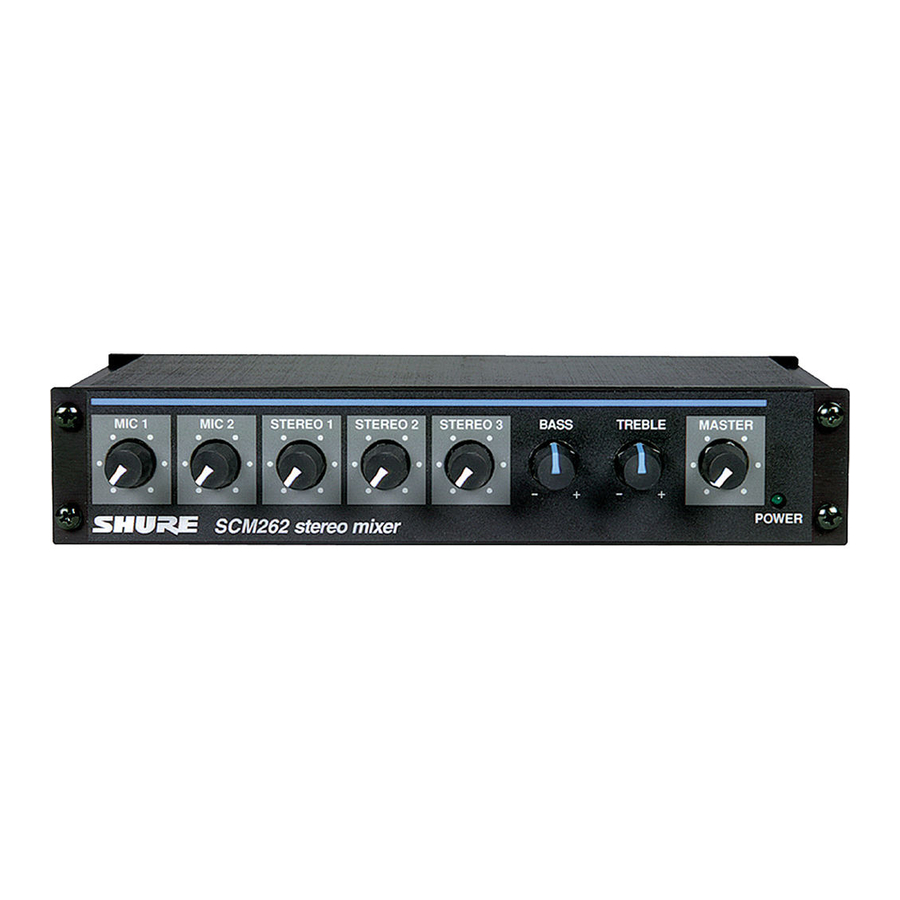 Shure SCM262 User Manual